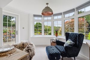 Seating area overlooking the garden - click for photo gallery